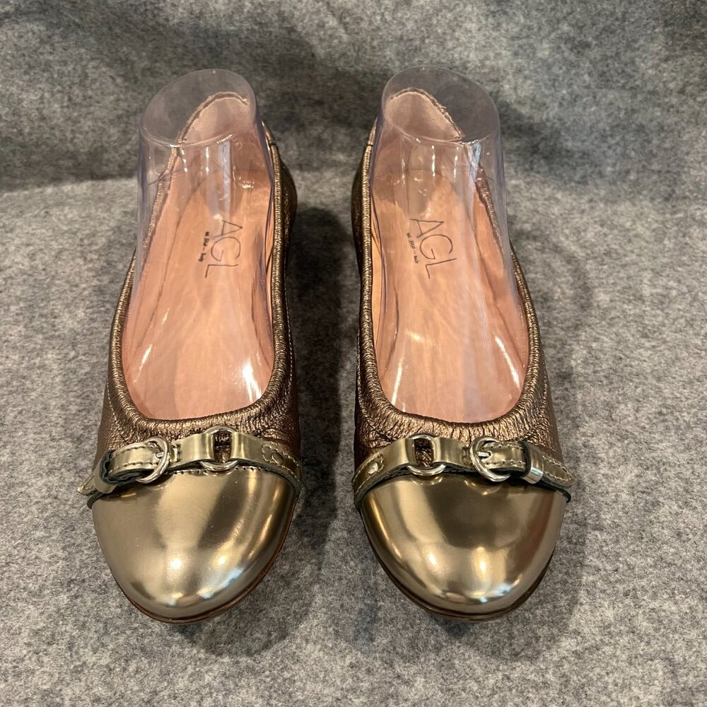 AGL Monika Cap Toe Ballet Size 38.5 8.5 NWOB Chocolate